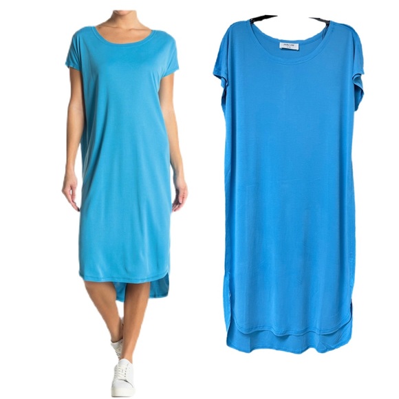 Double Zero Dresses & Skirts - Scoop U Neck Casual Midi T-Shirt Dress NWT!